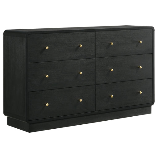 Cavelle 6-drawer Dresser Cabinet Black - 223663
