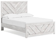 Cayboni Full Panel Bed with Dresser and 2 Nightstands in Whitewash - PKG016588
