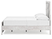 Cayboni Full Panel Bed with Dresser and 2 Nightstands in Whitewash - PKG016588