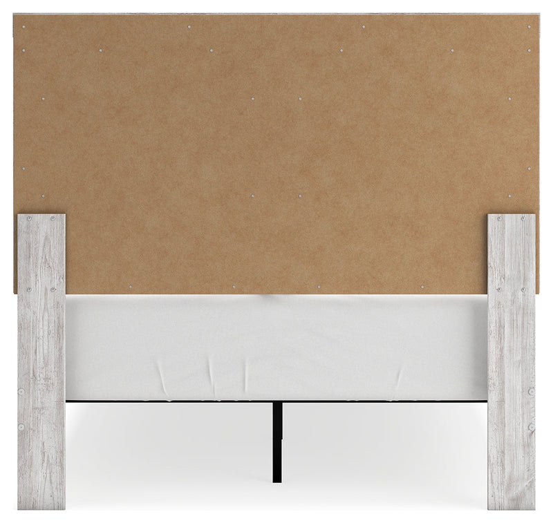 Cayboni Full Panel Bed with Mirrored Dresser and 2 Nightstands in Whitewash - PKG016591