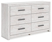 Cayboni King Panel Bed with Dresser and 2 Nightstands in Whitewash from Ashley - Lara Furniture