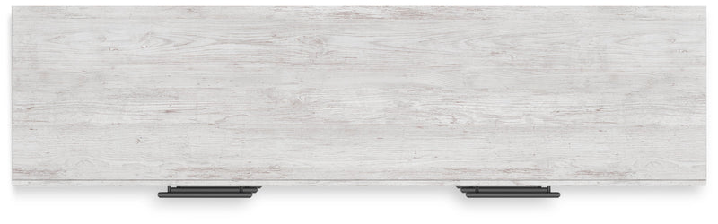 Cayboni King Panel Bed with Dresser and 2 Nightstands in Whitewash from Ashley - Lara Furniture