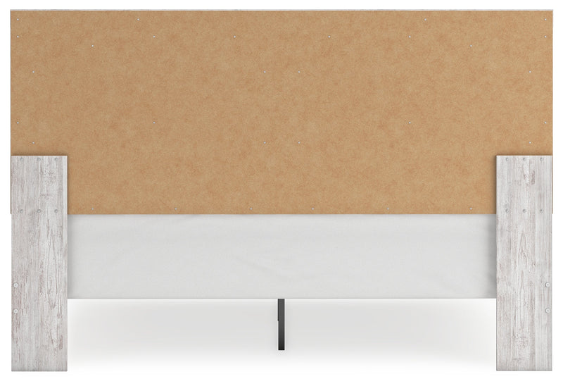 Cayboni King Panel Bed with Mirrored Dresser and Chest in Whitewash from Ashley - Lara Furniture