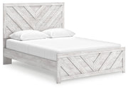 Cayboni Queen Panel Bed with Dresser and 2 Nightstands in Whitewash from Ashley - Lara Furniture