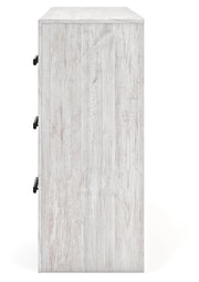Cayboni Queen Panel Bed with Dresser and 2 Nightstands in Whitewash from Ashley - Lara Furniture
