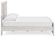 Cayboni Queen Panel Bed with Mirrored Dresser and Chest in Whitewash from Ashley - Lara Furniture