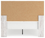 Cayboni Queen Panel Bed with Mirrored Dresser and Chest in Whitewash from Ashley - Lara Furniture