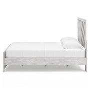 Cayboni Queen Panel Bed with Mirrored Dresser, Chest and Nightstand in Whitewash from Ashley - Lara Furniture