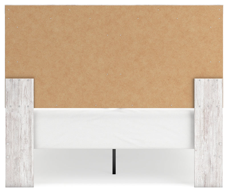 Cayboni Queen Panel Bed with Mirrored Dresser, Chest and Nightstand in Whitewash from Ashley - Lara Furniture