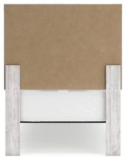 Cayboni Twin Panel Bed with Mirrored Dresser and Chest in Whitewash from Ashley - Lara Furniture