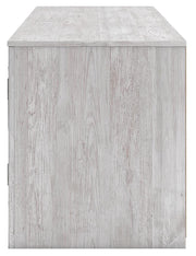 Cayboni Whitewash 71" TV Stand with Electric Fireplace - W3788W1