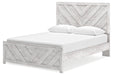 Cayboni Whitewash Queen Panel Bed - Gate FurnitureQueen Bed