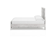 Cayboni Whitewash Queen Panel Bed - Lara FurnitureQueen Bed