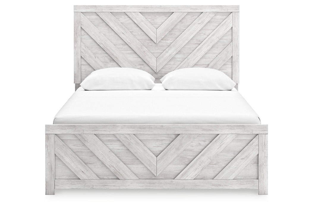 Cayboni Whitewash Queen Panel Bed - Gate FurnitureQueen Bed