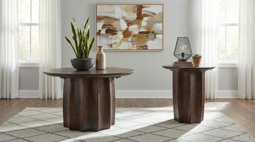 Cayenne 2-piece Solid Mango Wood Coffee Table Set Walnut - 710778-S2