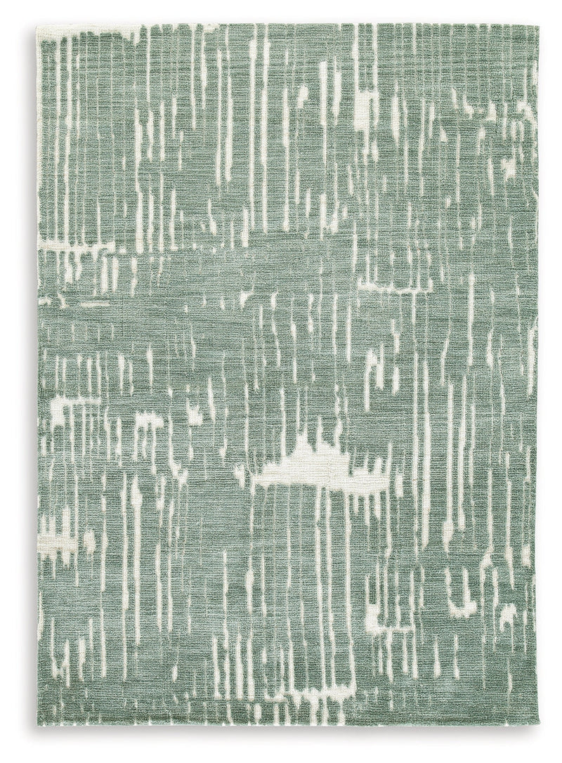 Cayworth Teal/White Large Rug - R407091