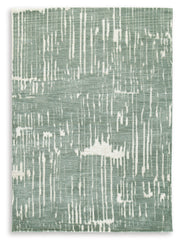 Cayworth Teal/White Medium Rug - R407092