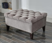 Cecilia Storage Ottoman (Pearla Grey) - Lara FurnitureOttoman