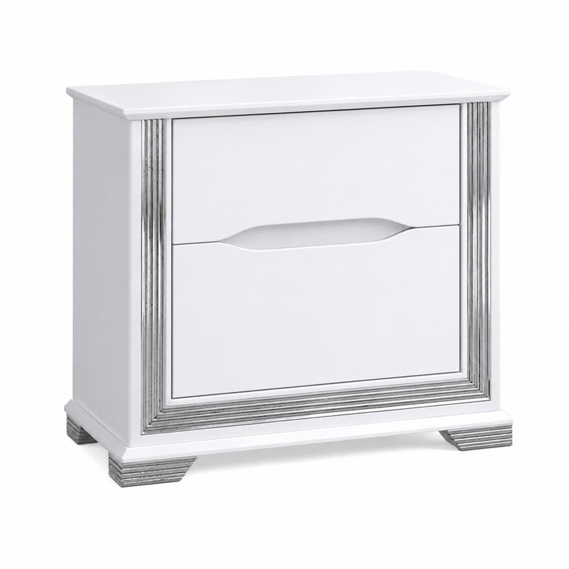 Cedar - 2 Drawers White Nightstand - B270-N