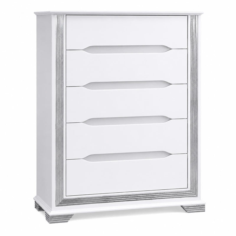 Cedar - 5 Drawers White Chest - B270-C
