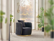 Ceko 3-pieces (Sofa & Loveseat & Chair) Livingroom Set Black in Black - 101-CEK-LUN09-321