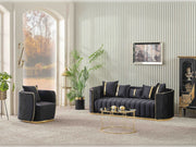 Ceko Chair Cream in Black - 101-CEK-LUN09-B