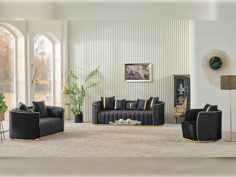 Ceko Chair Cream in Black - 101-CEK-LUN09-B