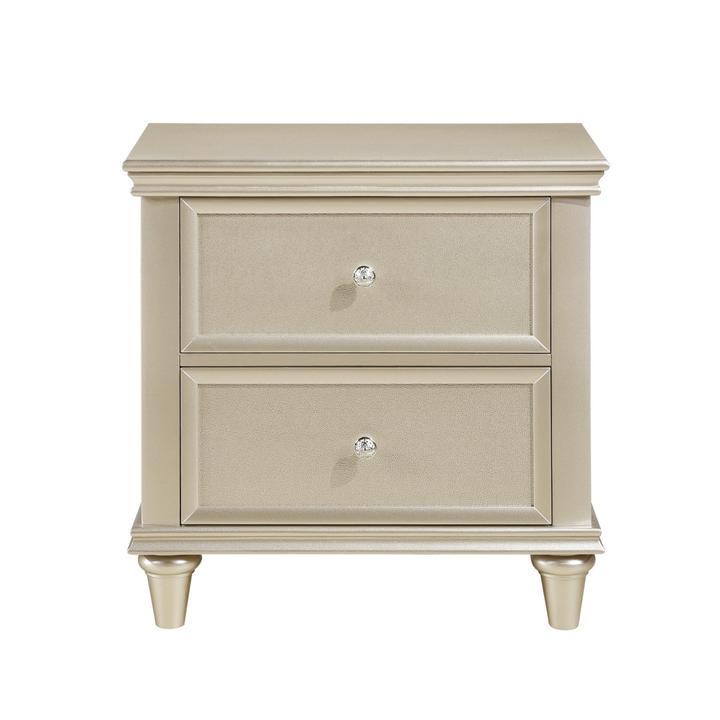 Celandine Silver Nightstand - Lara FurnitureNightstand