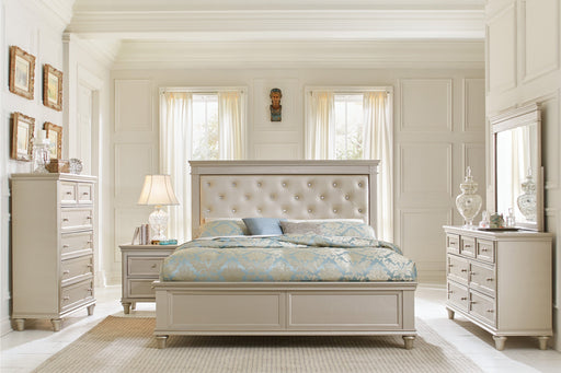 Celandine Silver Upholstered Panel Bedroom Set - Lara FurnitureBedroom Set