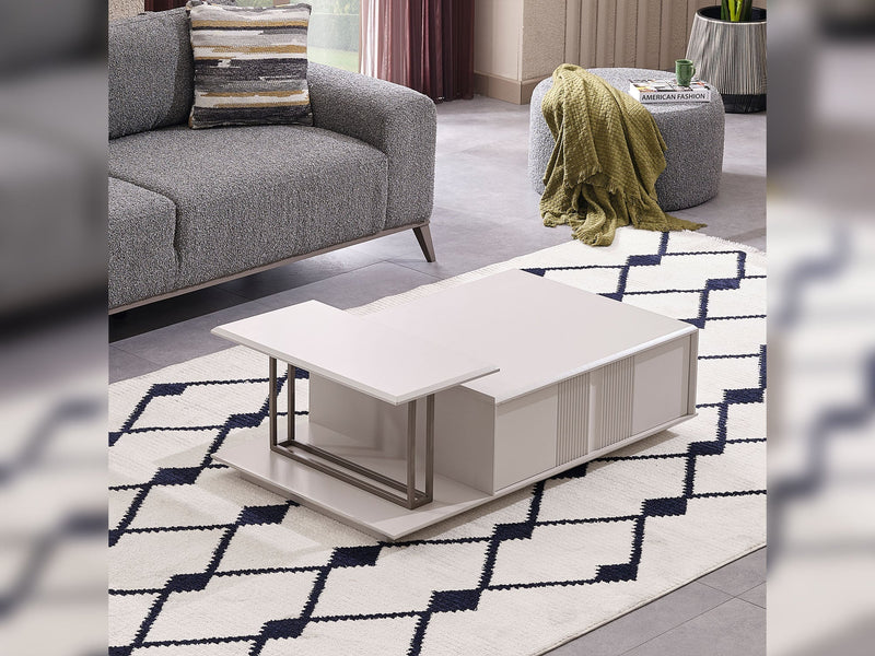 Cenova 3-pieces (Sofa & L Corner & Chair) Livingroom in Cream - Grey - 200-MAX-CEN-TED11-TED12-3L1