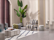 Cenova 3-pieces (Sofa & L Corner & Chair) Livingroom in Cream - Grey - 200-MAX-CEN-TED11-TED12-3L1