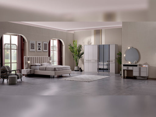 Cenova Bedroom (Queen Frame With Headboard & Dresser With Mirror & 2 Nightstand) - 200-MAX-CEN-150-QB-SET