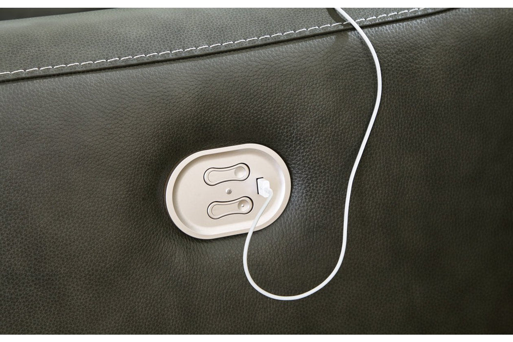 Center Line Dark Gray 7 - Piece Power Reclining Sectional - Gate FurniturePower Reclining Sectional