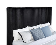 Centergrove Upholstered Eastern King Wingback TV Bed Black - 315945KE