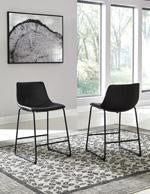 Centiar Black Counter Height Bar Stool (Set of 2) - Lara FurnitureBarstool
