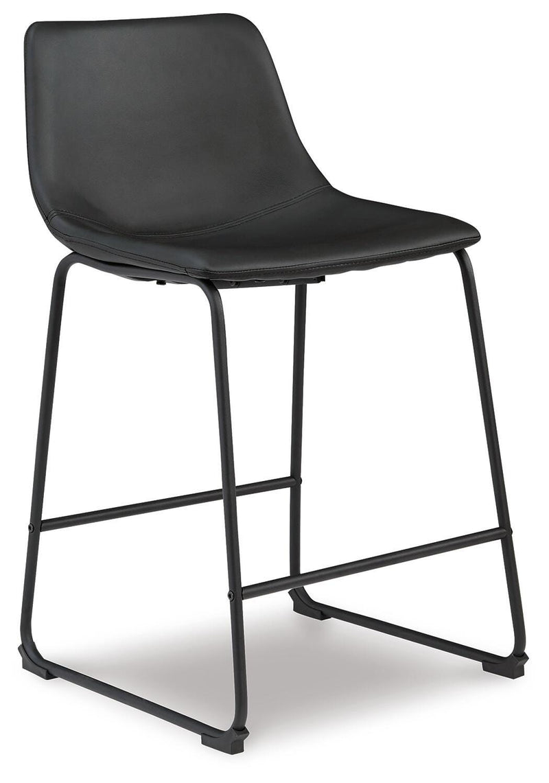 Centiar Black Counter Height Bar Stool (Set of 2) - D372-624X2