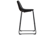 Centiar Black Pub Height Bar Stool (Set of 2) - Lara FurnitureBarstool