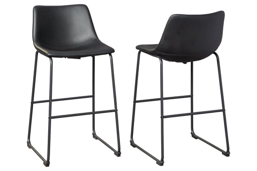 Centiar Black Pub Height Bar Stool (Set of 2) - Gate FurnitureBarstool
