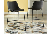 Centiar Black Pub Height Bar Stool (Set of 2) - Lara FurnitureBarstool