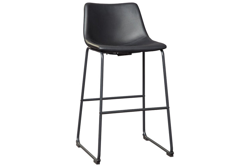 Centiar Black Pub Height Bar Stool (Set of 2) - Lara FurnitureBarstool