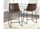 Centiar Brown Counter Height Bar Stool (Set of 2) - Lara FurnitureBarstool