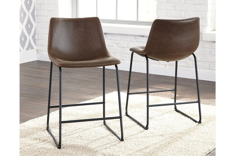 Centiar Brown Counter Height Bar Stool (Set of 2) - Lara FurnitureBarstool