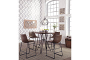 Centiar Brown Counter Height Bar Stool (Set of 2) - Lara FurnitureBarstool