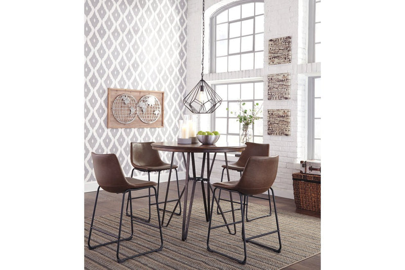 Centiar Brown Counter Height Bar Stool (Set of 2) - Lara FurnitureBarstool