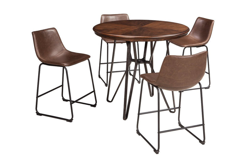 Centiar Brown Counter Height Bar Stool (Set of 2) - Lara FurnitureBarstool