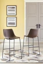 Centiar Brown Pub Height Bar Stool (Set of 2) - Lara FurnitureBarstool