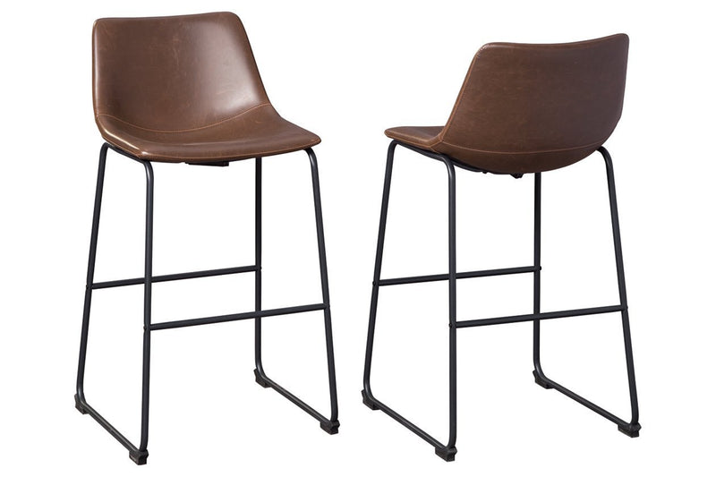 Centiar Brown Pub Height Bar Stool (Set of 2) - Lara FurnitureBarstool