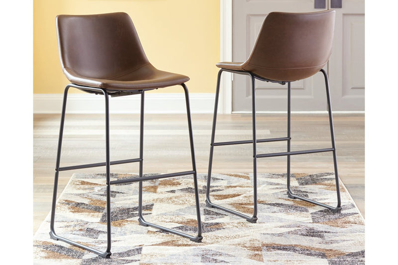 Centiar Brown Pub Height Bar Stool (Set of 2) - Lara FurnitureBarstool