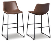 Centiar Brown Pub Height Bar Stool (Set of 2) - D372-130X2