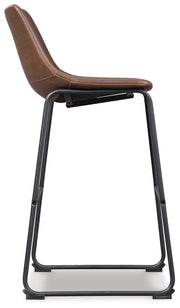 Centiar Brown Pub Height Bar Stool (Set of 2) - D372-130X2